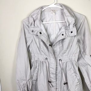Light Cream/Tan Stylish Utility Jacket Size XS